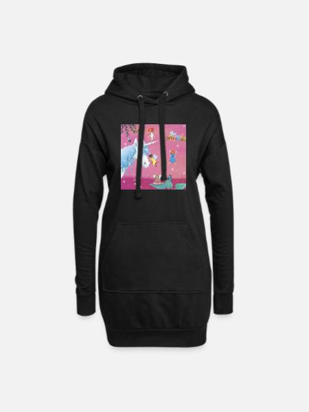 Elven Spell - Hoodie Dress - black