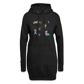 Sort elfique - Sweat-shirt à capuche long Femme - noir - Devant