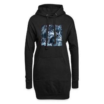 Die Angst vorm Wolf ist in unseren Genen verankert - Hoodie-Kleid - Schwarz - Vorne