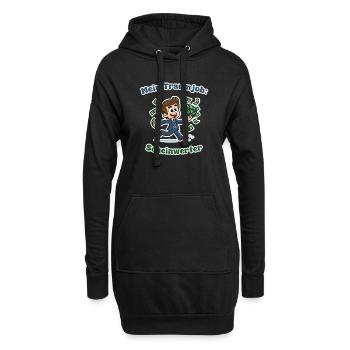 Mein Traumjob: Scheinwerfer - Witziges Wortspiel - Hoodie-Kleid - Schwarz - Vorne