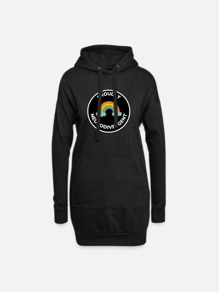Neurodivergent ADHS Sticker - Hoodie-Kleid - Schwarz