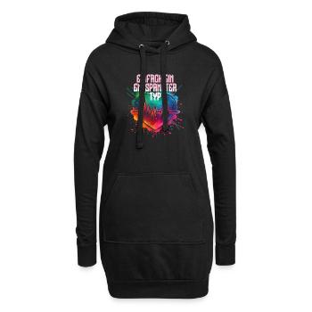 Entspannter Typ - Hoodie-Kleid - Schwarz - Vorne