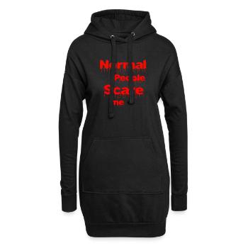 Normal people scare me - Sweat-shirt à capuche long Femme - noir - Devant