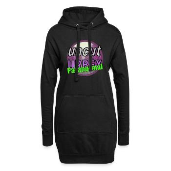 uncutURBEX Paranormal LOGO - Hoodie-Kleid - Schwarz - Vorne