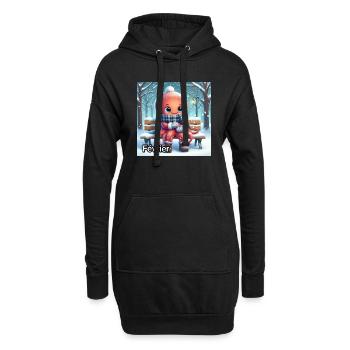 FEV - Sweat-shirt à capuche long Femme - noir - Devant
