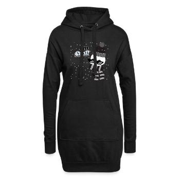 Je suis cool ! (littéralement, aidez-moi) - Sweat-shirt à capuche long Femme - noir - Devant