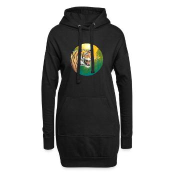 Tigre - Sweat-shirt à capuche long Femme - noir - Devant