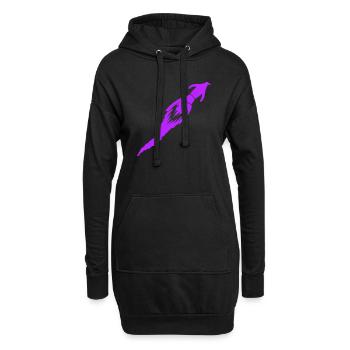 Drôle pingouin fusée feu plaisir vol vol - Sweat-shirt à capuche long Femme - noir - Devant