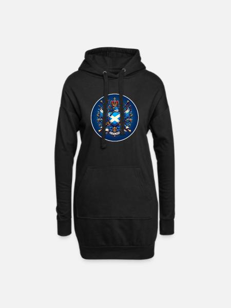 Scotland Logo - Hoodie-Kleid - Schwarz
