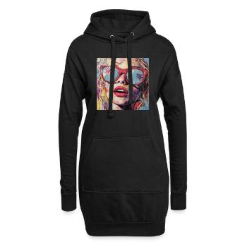 HEY - Hoodie-Kleid - Schwarz - Vorne