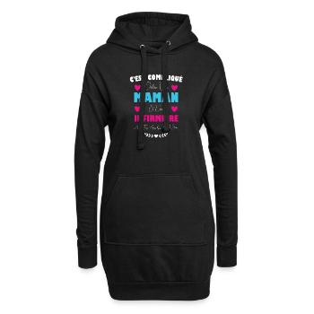 Mama und Krankenschwester - Hoodie-Kleid - Schwarz - Vorne
