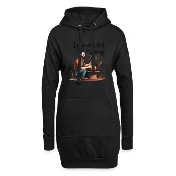 Je joue avec la terre pour gagner ma vie - Clay Pottery Clay - Sweat-shirt à capuche long Femme - noir - Devant