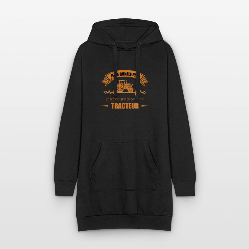 Ich schnarche nicht, ich träume, dass ich ein Traktor bin Hoodie-Kleid