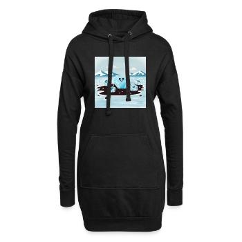 Plage de diamants - Sweat-shirt à capuche long Femme - noir - Devant