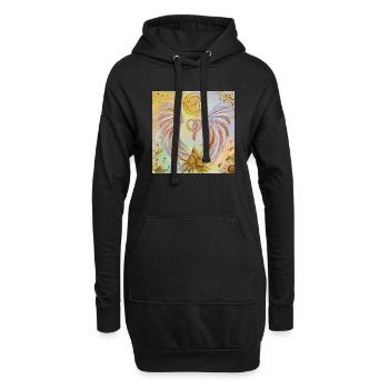 Herzengel Mensch Sein - Hoodie-Kleid - Schwarz - Vorne