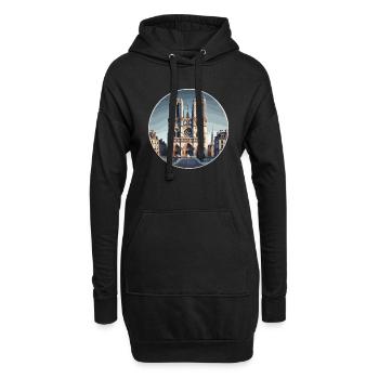 Notre Dame de Paris - Hoodie-Kleid - Schwarz - Vorne