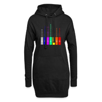 Montag bis Sonntag... dein Wochentagsgefühl! - Hoodie-Kleid - Schwarz - Vorne