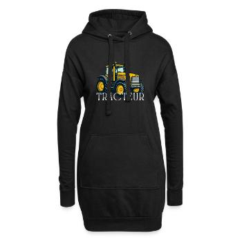 Traktor / Traktor / Traktor - Hoodie-Kleid - Schwarz - Vorne