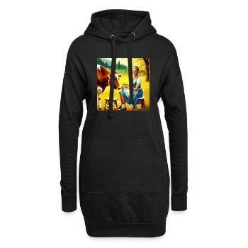 LABOR BAVARIA - Hoodie-Kleid - Schwarz - Vorne
