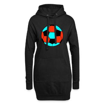 fussball 2 - Hoodie-Kleid - Schwarz - Vorne