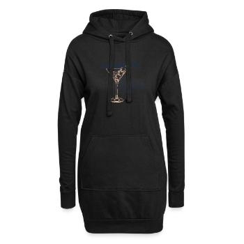 Galentine's day gay blue - Hoodie-Kleid - Schwarz - Vorne