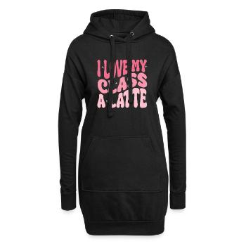 Teachers Valentine Day - I Love My Class A Latte - Sweat-shirt à capuche long Femme - noir - Devant