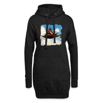 Der fliegende Teppich ist ein Symbol für Freiheit - Hoodie-Kleid - Schwarz - Vorne