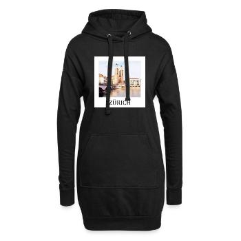 Zürich - Hoodie-Kleid - Schwarz - Vorne