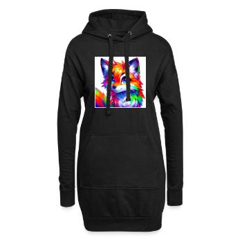 Bunter Fuchs - Hoodie-Kleid - Schwarz - Vorne