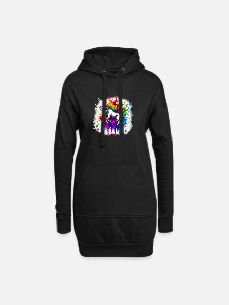 Zodiaque : Taureau - Sweat-shirt à capuche long Femme - noir