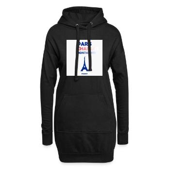Paris, Frankreich - Hoodie-Kleid - Schwarz - Vorne