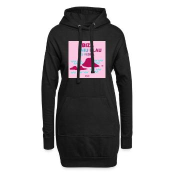 Insel Ibiza Spanien - Hoodie-Kleid - Schwarz - Vorne