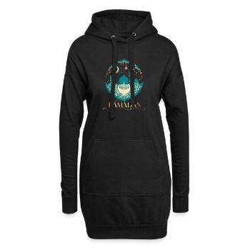Cadeau du Ramadan Aïd Moubarak Islam Allah Musulman - Sweat-shirt à capuche long Femme - noir - Devant