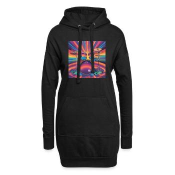 Pile - Sweat-shirt à capuche long Femme - noir - Devant