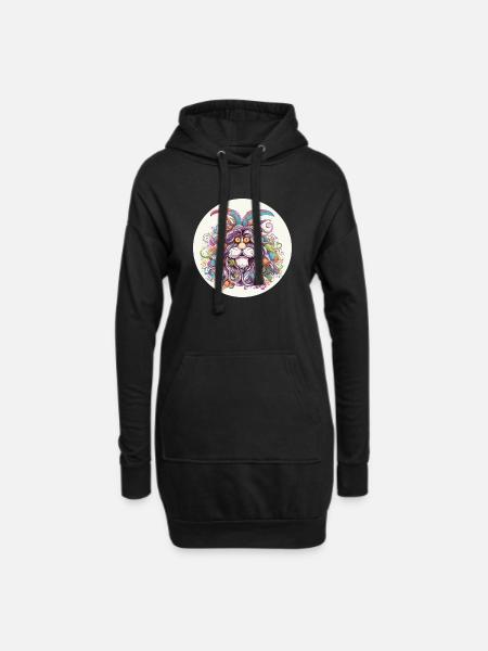 Oster Hase - Hoodie-Kleid - Schwarz