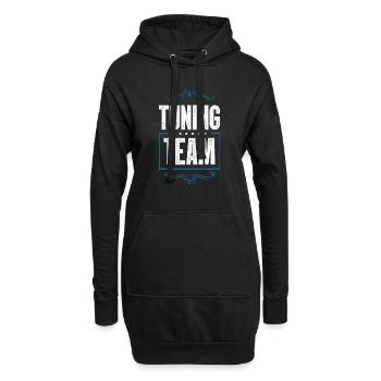Tuning Team - Hoodie-Kleid - Schwarz - Vorne
