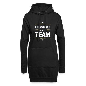 Fussball Team - Hoodie-Kleid - Schwarz - Vorne