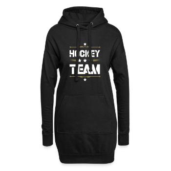 Équipe de hockey - Sweat-shirt à capuche long Femme - noir - Devant