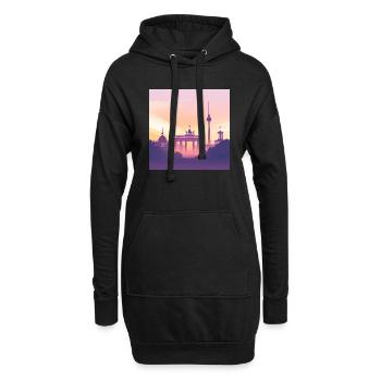 Berlin - Hoodie-Kleid - Schwarz - Vorne