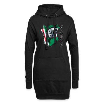 (RU) Tschetschenien Flagge in eigener Landkarte CE - Hoodie-Kleid - Schwarz - Vorne