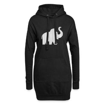 mammouth - Sweat-shirt à capuche long Femme - noir - Devant