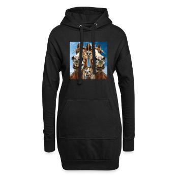 Familie Pferdinand - Hoodie-Kleid - Schwarz - Vorne