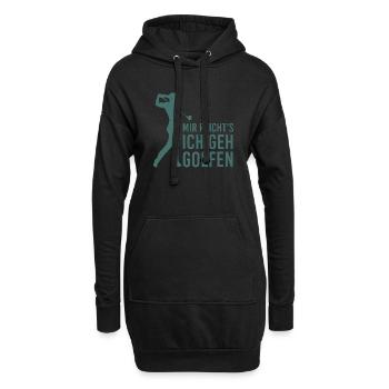 Rentner Mit Schwung Golfsport Golfen Golfspieler - Hoodie-Kleid - Schwarz - Vorne