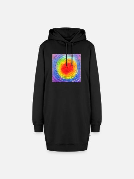 Chakra Kraft - Hoodie-Kleid - Schwarz