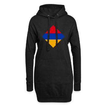 Armenien - Hoodie-Kleid - Schwarz - Vorne