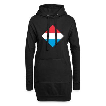 Luxembourg - Sweat-shirt à capuche long Femme - noir - Devant