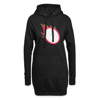 Drachenfrucht - Hoodie-Kleid - Schwarz - Vorne