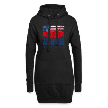No Crowns Just Presidents Eagle No King - Hoodie-Kleid - Schwarz - Vorne