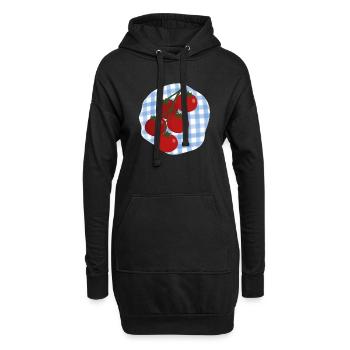 Tomates - Sweat-shirt à capuche long Femme - noir - Devant