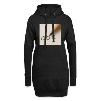 Écriture - Sweat-shirt à capuche long Femme - noir - Devant